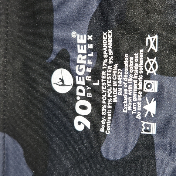 90 DEGREE WOMENS SPORTS CAMO PRINT LEGGINS SZE L NEW WITH TAGS - Picture 7 of 9